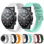 22mm Wavy Dot Pattern Solid Color Silicone Watch Band - Image 3