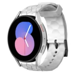 20mm Football Pattern Solid Color Silicone Watch Band