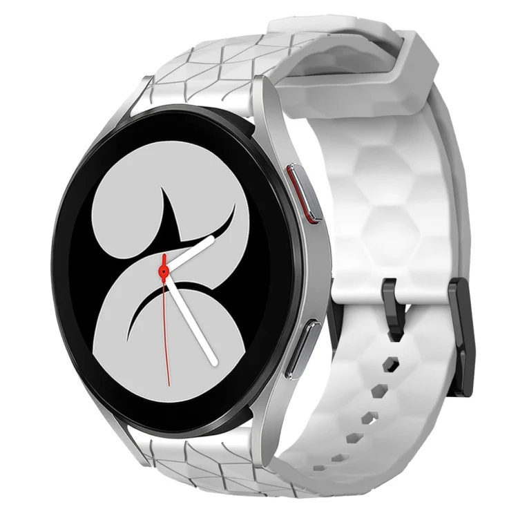 20mm Football Pattern Solid Color Silicone Watch Band