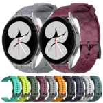 20mm Football Pattern Solid Color Silicone Watch Band - Image 2