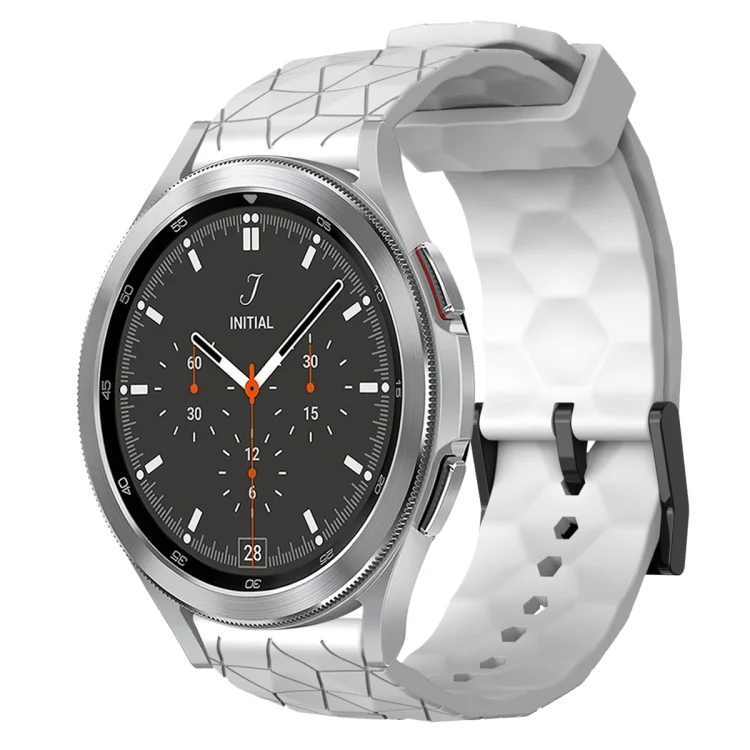 20mm Football Pattern Solid Color Silicone Watch Band