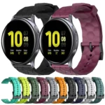 20mm Football Pattern Solid Color Silicone Watch Band - Image 2