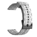 20mm Football Pattern Solid Color Silicone Watch Band - Image 6