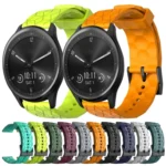 20mm Football Pattern Solid Color Silicone Watch Band - Image 2