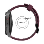 20mm Football Pattern Solid Color Silicone Watch Band - Image 5