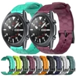 22mm Football Pattern Solid Color Silicone Watch Band - Image 2