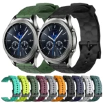 22mm Football Pattern Solid Color Silicone Watch Band - Image 2