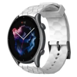 22mm Football Pattern Solid Color Silicone Watch Band