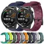 22mm Football Pattern Solid Color Silicone Watch Band - Image 2