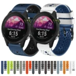 22mm Perforated Two-Color Silicone Watch Band - Image 2