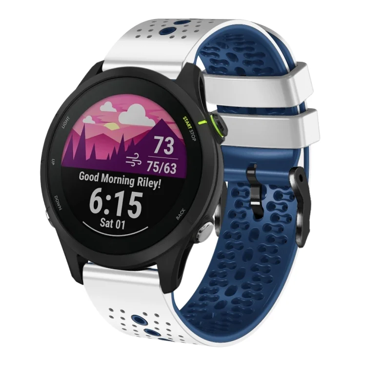 22mm Perforated Two-Color Silicone Watch Band
