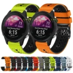 22mm Perforated Two-Color Silicone Watch Band - Image 2