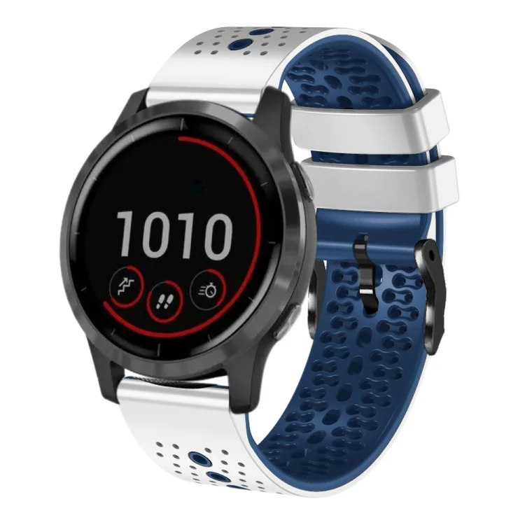 22mm Perforated Two-Color Silicone Watch Band