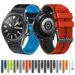 22mm Perforated Two-Color Silicone Watch Band - Image 2