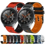22mm Perforated Two-Color Silicone Watch Band - Image 2