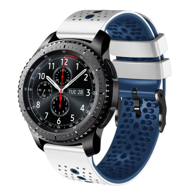 22mm Perforated Two-Color Silicone Watch Band