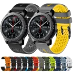 22mm Perforated Two-Color Silicone Watch Band - Image 2