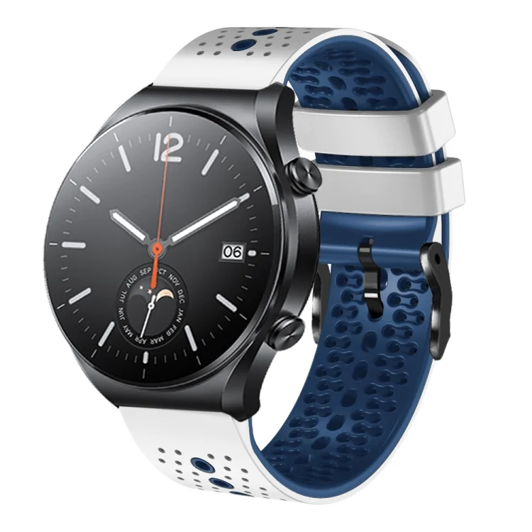 22mm Perforated Two-Color Silicone Watch Band