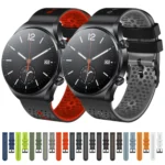 22mm Perforated Two-Color Silicone Watch Band - Image 2