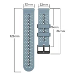 22mm Perforated Two-Color Silicone Watch Band - Image 4