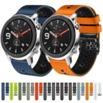 22mm Perforated Two-Color Silicone Watch Band - Image 2