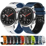 22mm Perforated Two-Color Silicone Watch Band - Image 2