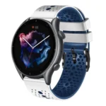 22mm Perforated Two-Color Silicone Watch Band