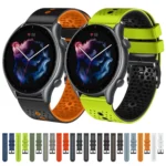 22mm Perforated Two-Color Silicone Watch Band - Image 2