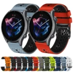 22mm Perforated Two-Color Silicone Watch Band - Image 2