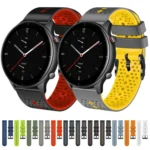 22mm Perforated Two-Color Silicone Watch Band - Image 2