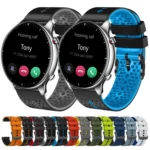 22mm Perforated Two-Color Silicone Watch Band - Image 2