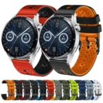 22mm Perforated Two-Color Silicone Watch Band - Image 2