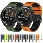 22mm Perforated Two-Color Silicone Watch Band - Image 2