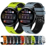 22mm Perforated Two-Color Silicone Watch Band - Image 2