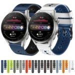 22mm Perforated Two-Color Silicone Watch Band - Image 2