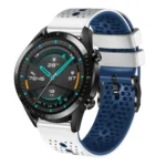22mm Perforated Two-Color Silicone Watch Band