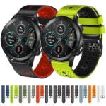 22mm Perforated Two-Color Silicone Watch Band - Image 2
