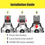 20mm Lady's Silicone Watch Band With Lace Punch - Image 6