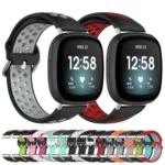 Two-Color Perforated Breathable Silicone Watch Band - Image 3