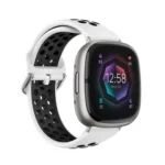 Two-Color Perforated Breathable Silicone Watch Band