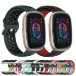 Two-Color Perforated Breathable Silicone Watch Band - Image 3