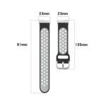 Two-Color Perforated Breathable Silicone Watch Band - Image 4