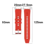 Metal Connector + Solid Color Silicone Watch Band - Image 4
