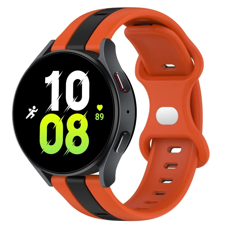 SYA002092601A.webp 20mm Butterfly Buckle Two-Color Silicone Watch Band - Image 1
