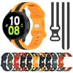 20mm Butterfly Buckle Two-Color Silicone Watch Band - Image 2