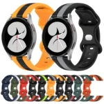 20mm Butterfly Buckle Two-Color Silicone Watch Band - Image 2