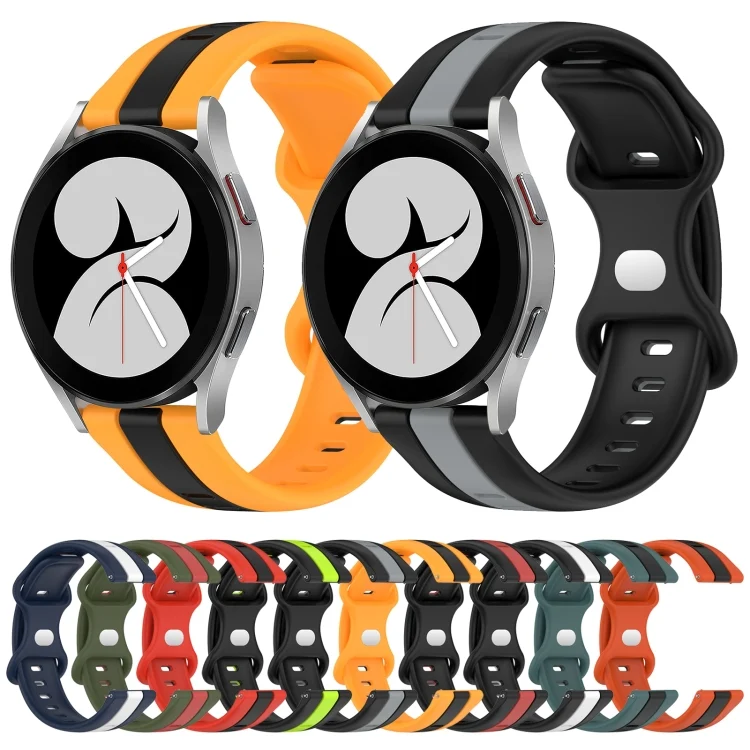 SYA002092605_B1.webp 20mm Butterfly Buckle Two-Color Silicone Watch Band - Image 2