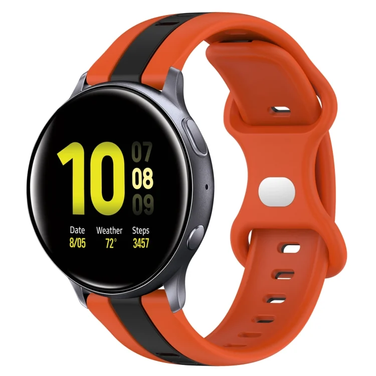 SYA002092609A.webp 20mm Butterfly Buckle Two-Color Silicone Watch Band - Image 1