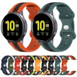 20mm Butterfly Buckle Two-Color Silicone Watch Band - Image 2