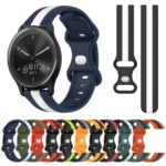 20mm Butterfly Buckle Two-Color Silicone Watch Band - Image 2